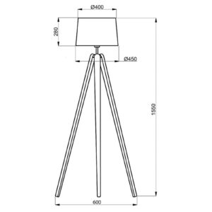 Aluminor Essence trojnohá stojaca lampa