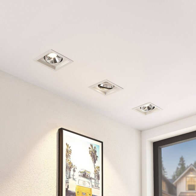 Arcchio Frode LED downlight hranaté 3 000 K 25