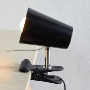 Čierna upínacia lampa Clampspots moderný vzhľad