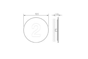 Číslo domu Round z ušľachtilej ocele – 3