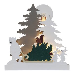 Dekoračná LED lampa Forest Friends medveď + sane