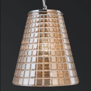 Diamantový výbrus – sklenená lampa Sarala jantár