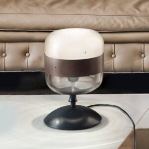 Dizajnová stolová lampa Futura zo skla