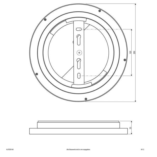 EVN ALR LED panel biely 12 W Ø 25 cm 4 000K