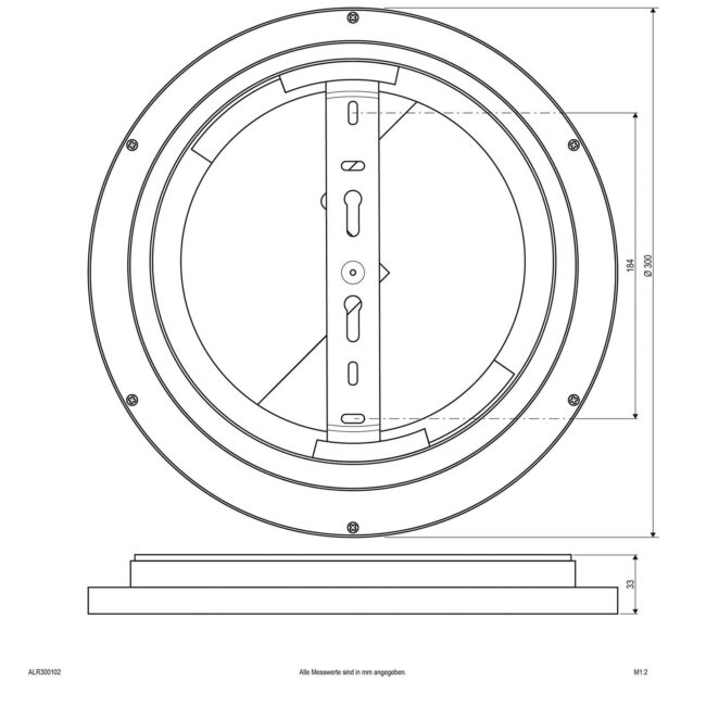 EVN ALR LED panel biely 15 W Ø 30 cm 3 000 K