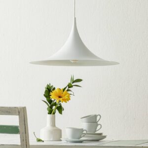 GUBI Semi závesná lampa Ø 47 cm biela
