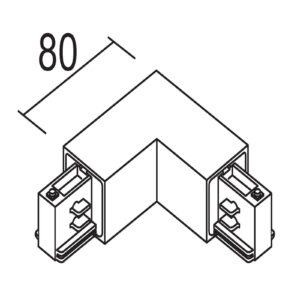 Ivela 90° roh zem vnútri pre LKM quadro