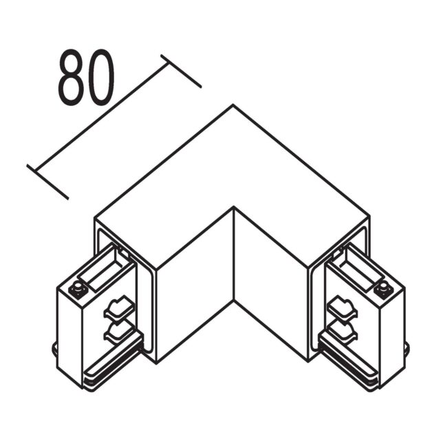 Ivela 90° roh zem vnútri pre LKM quadro