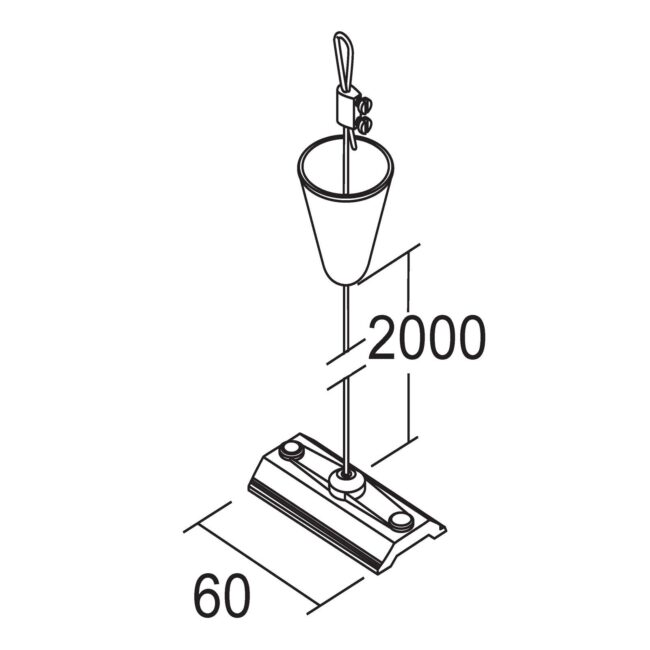 Ivela káblové zavesenie 2 metre