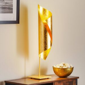 Knikerboker Hué stolná lampa lístkové zlato 70 cm