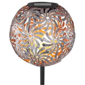 LED solárna lampa 33632 s kovovou guľou