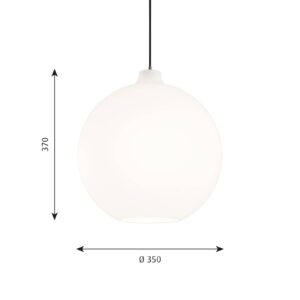 Louis Poulsen Wohlert sklenená závesná lampa Ø35cm