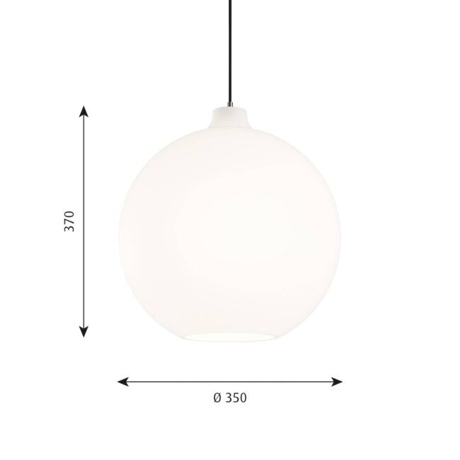 Louis Poulsen Wohlert sklenená závesná lampa Ø35cm