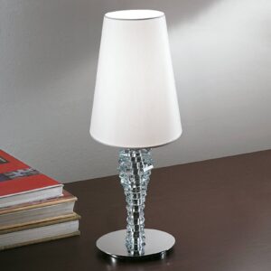 Malá stolná lampa Crystal biela