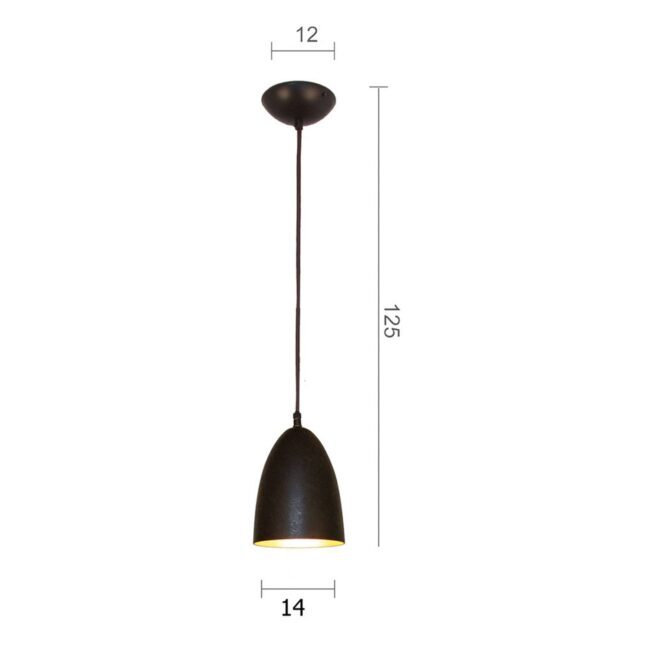 Menzel Solo Tul14 závesná lampa v hnedo-čiernej