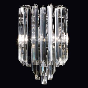 Nástenné svetlo Cristalli muránske sklo chróm 25