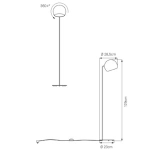 Nyta Tilt Globe Floor stojaca lampa oceľ