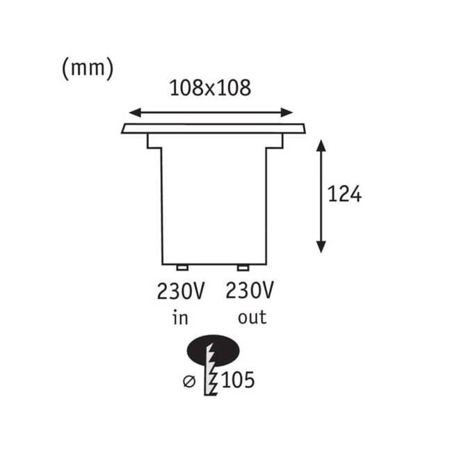 Paulmann 93993 zapustené podlahové LED