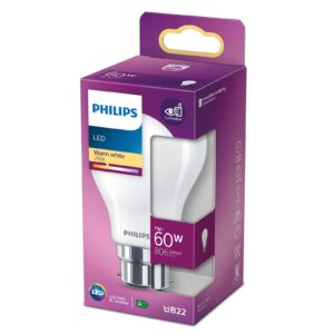 Philips LED žiarovka Classic B22 A60 7W matná