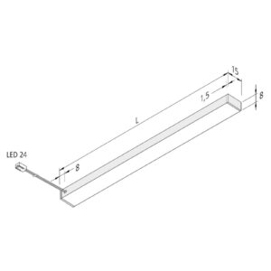 Podhľadové LED svietidlo Top-Stick FMK 3000K 120cm