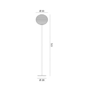 Rotaliana Flow Glass F2 stojaca lampa Ø 33 cm