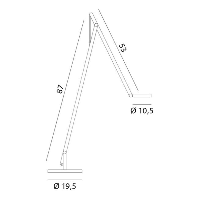 Rotaliana String F1 DTW stojaca lampa biela