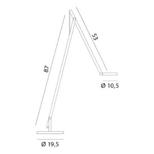 Rotaliana String F1 DTW stojaca lampa striebro