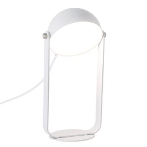 Stolná LED lampa Hemi otočné tienidlo biele