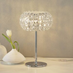 Stolná lampa DIAMOND s krištáľmi 24 cm