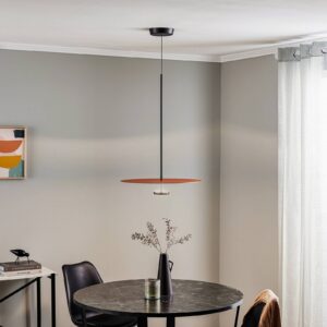 Vibia Flat závesné LED svetlo 1pl. Ø 55cm terakota