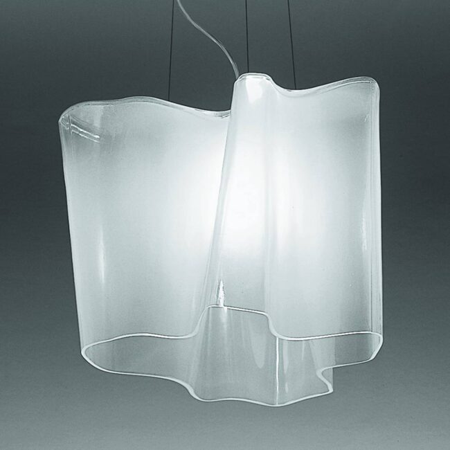 Závesná lampa Artemide Logico 1pl dĺžka 40cm biela