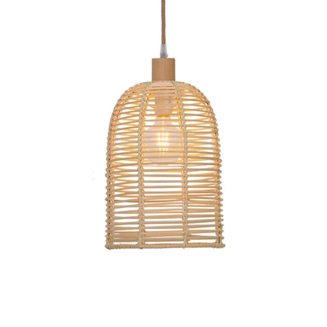 Závesná lampa Bell z dreva