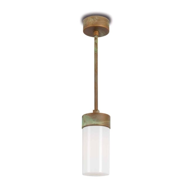 Závesná lampa Silindar 3358 mosadz/opál