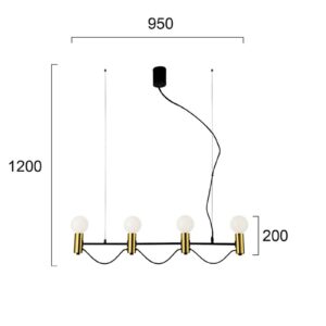 Závesná lampa Volter