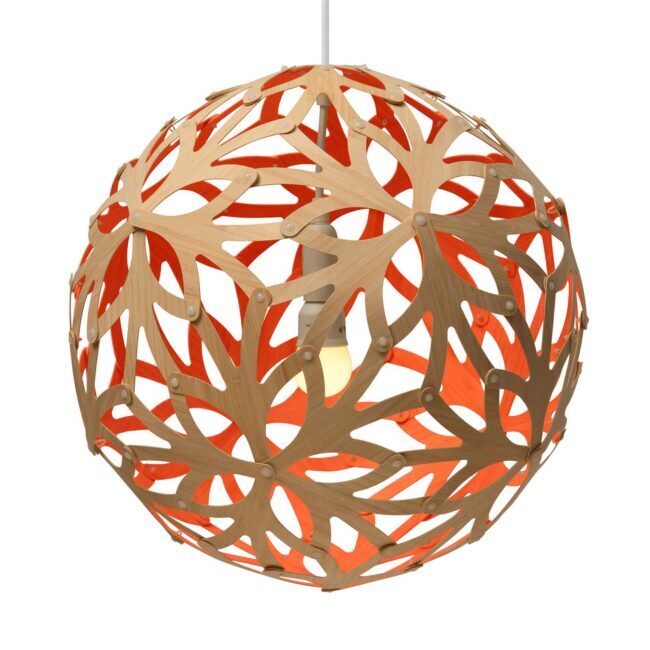 david trubridge Floral lampa Ø40cm bambus-červená